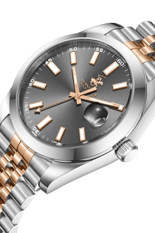 Relógio de quartzo banhado ião ouro rosa