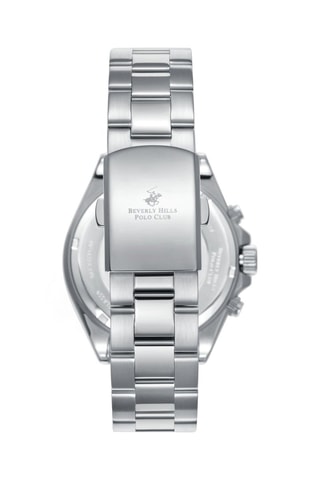 Relógio de quartzo em metal, ião prata, banhado ouro rosa e cerâmica 