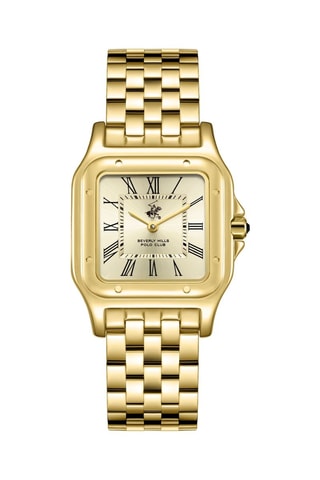 Keramische en Doublé Geelgoud Ion Quartz Horloge