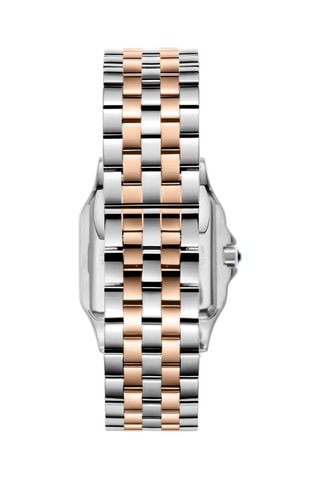 Orologio al quarzo placcato Ion oro rosa e ceramica