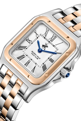 Orologio al quarzo placcato Ion oro rosa e ceramica