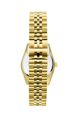 Orologio al quarzo placcato Ion oro giallo e ceramica