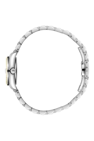 Orologio al quarzo placcato Ion oro giallo e ceramica