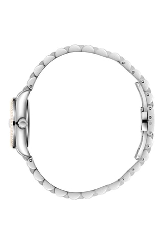 Orologio al quarzo placcato Ion oro rosa e ceramica