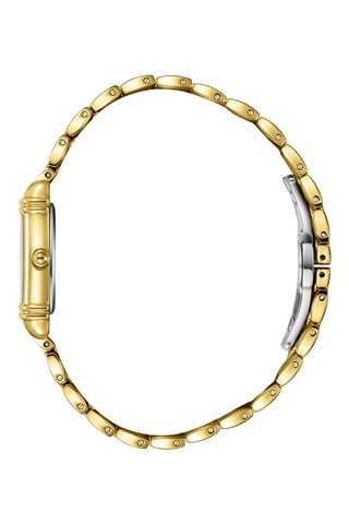 Relógio de quartzo banhado ião ouro rosa e cerâmica