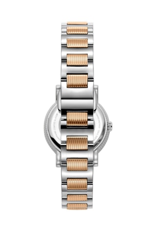 Orologio al quarzo in metallo, diamante, placcato Ion oro rosa e ceramica