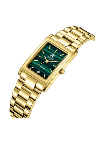 Relógio de quartzo em metal, diamante e cerâmica