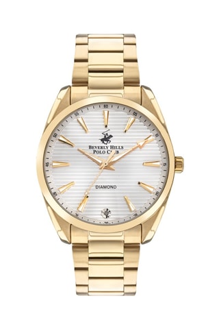 Orologio al quarzo in metallo e diamante