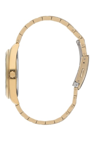 Orologio al quarzo in metallo e diamante