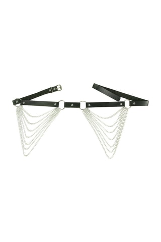 Ceinture de bondage avec chaîne Noir