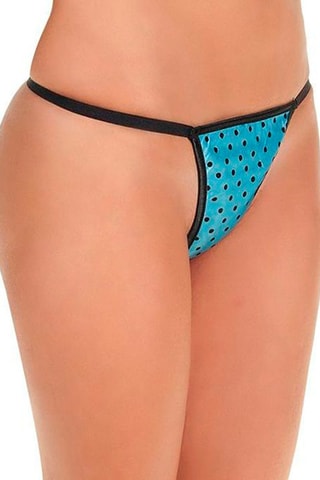 Corset volanté et string Ciel et noir