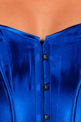 Corset et string Bleu roi