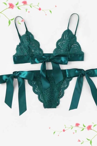 Soutien-gorge et tanga Vert