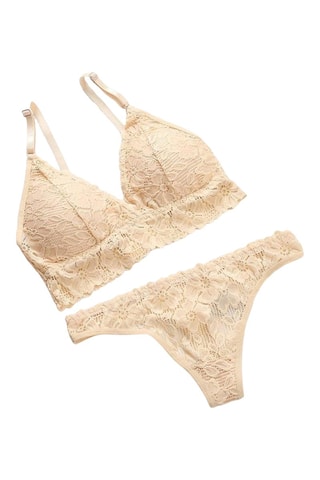 Bralette et string Nude