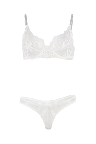 Soutien-gorge et string Blanc