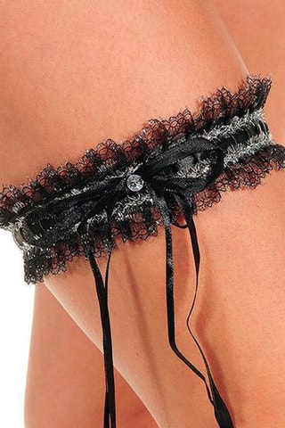 Jarretière Noir et argenté