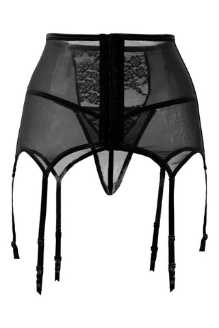 Porte-jarretelles et string Noir 