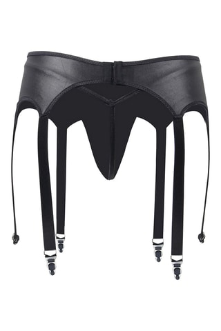 Porte-jarretelles et string Noir