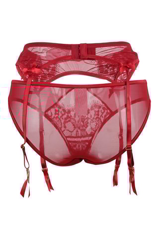 Porte-jarretelles et culotte Rouge