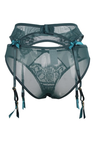 Porte-jarretelles et culotte Vert