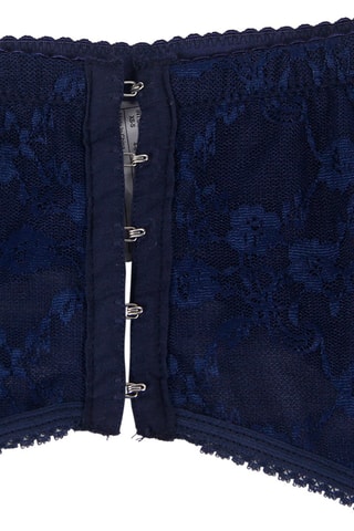 Porte-jarretelles taille haute et string Bleu