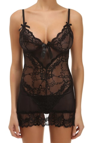 Nuisette et string Noir