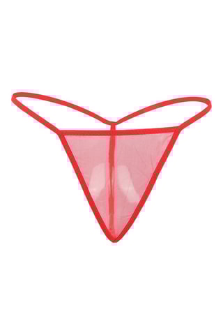 Babydoll ampliforme et string Rouge