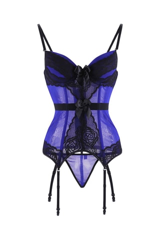 Guêpière et string Bleu