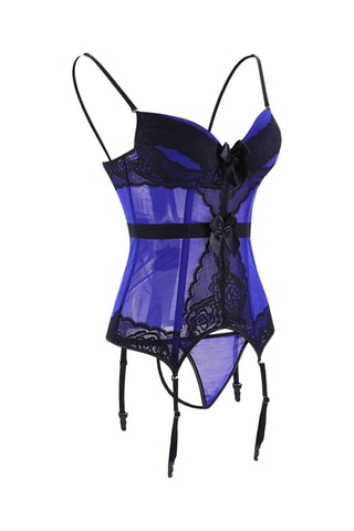 Guêpière et string Bleu