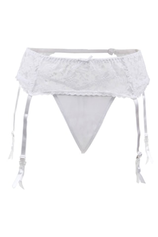 Porte-jarretelles et string - Blanc