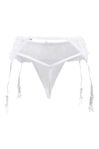 Porte-jarretelles et string - Blanc