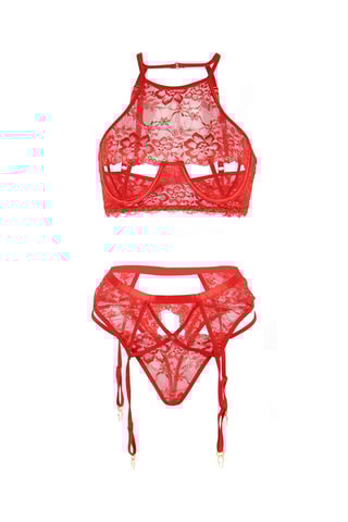 Soutien-gorge et string - Rouge