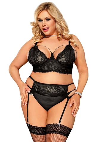 Soutien-gorge et string - Noir