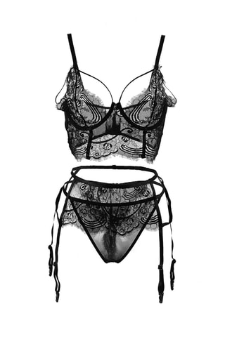 Soutien-gorge et string - Noir