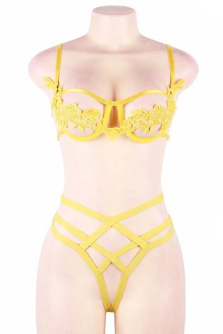 Soutien-gorge et string - Jaune