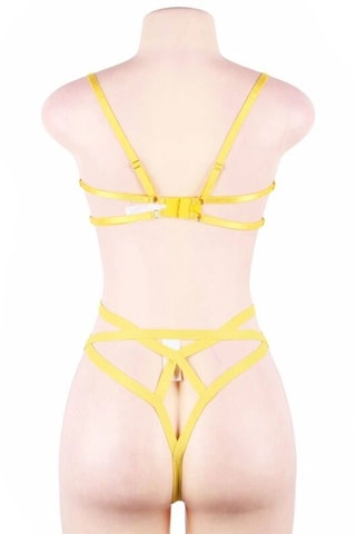 Soutien-gorge et string - Jaune