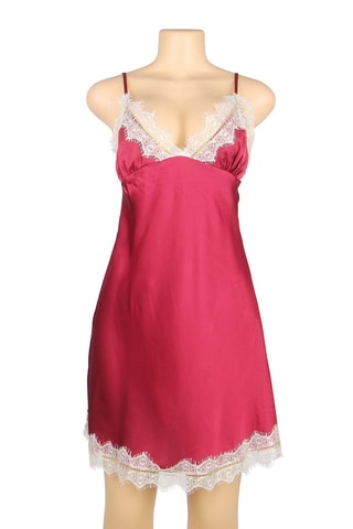 Nuisette et déshabillé en soie - Rouge