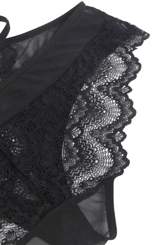 Soutien-gorge et culotte en dentelle - Noir