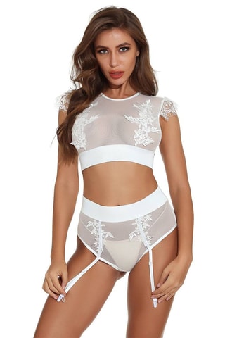 Crop top et culotte - Blanc