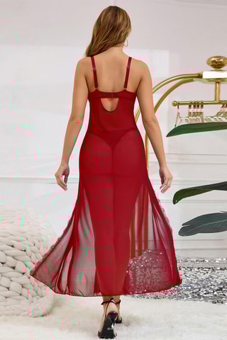 Nuisette et string - Rouge