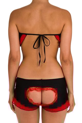 Bandeau et short - Noir et rouge