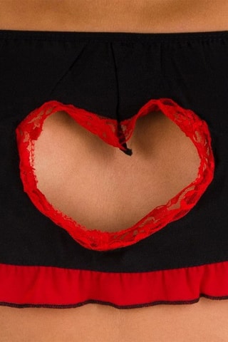 Bandeau et short - Noir et rouge