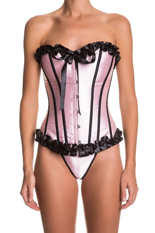 Corset et string - Doré rose
