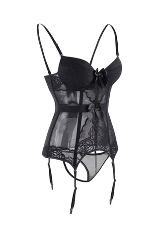 Guêpière et string - Noir