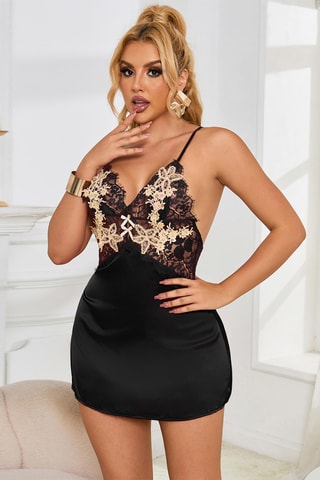 Nuisette et string - Noir