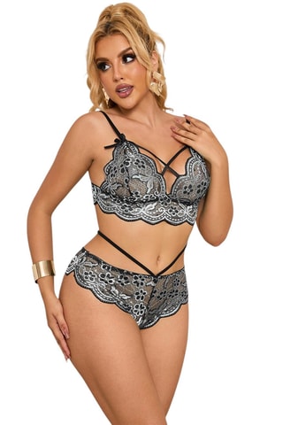 Soutien-gorge et shorty - Gris