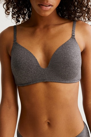 Reggiseno preformato Micro Chine - Grigio scuro melange