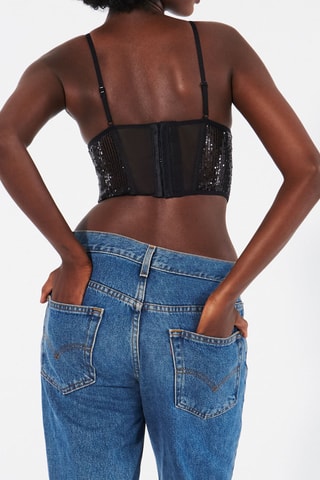 Bustier preformato Lovesequiniz - Nero