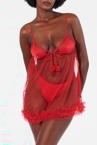 Babydoll Cassysatiniz - Rosso