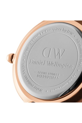 Reloj de cuarzo de poliéster Petite Cornwall - 28 mm - Negro y rosa dorado